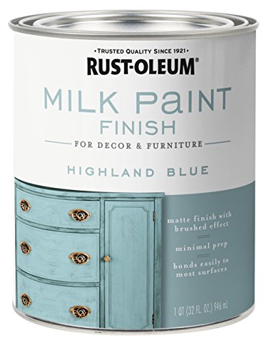 Product Cover Rust-Oleum 331050 Finish Milk Paint, Quart, Highland Blue