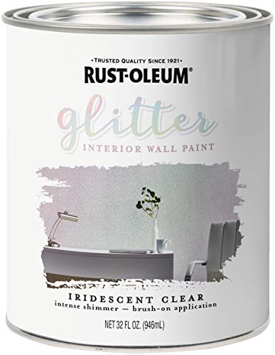 Product Cover Rust-Oleum 323860 Glitter Interior Wall Paint, Quart, Iridescent Clear