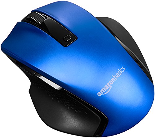 Product Cover AmazonBasics Compact Ergonomic Wireless PC Mouse with Fast Scrolling - Blue