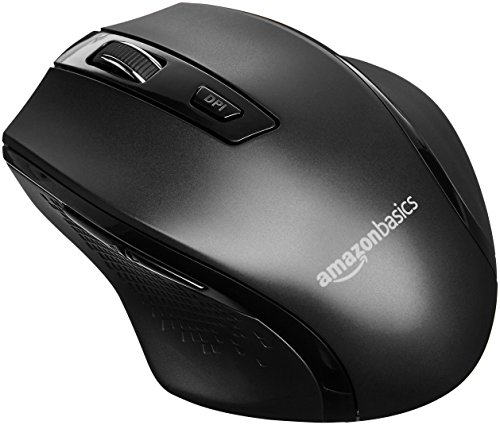 Product Cover AmazonBasics Ergonomic Wireless PC Mouse - DPI adjustable - Black