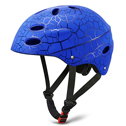 Product Cover KUYOU Skate Helmet Adjust Size Multi-Impact ABS Shell for Kid Cycling/Skateboarding/Skate Inline Skating/Rollerblading (Blue)