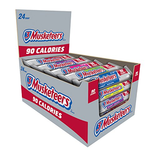 Product Cover 3 MUSKETEERS Chocolate 90 Calories Candy Bars 0.67-Ounce Bars 24-Count Box