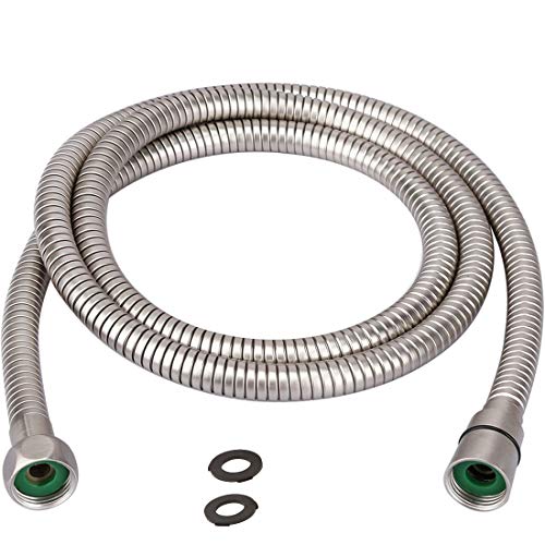 Product Cover TRIPHIL Kink-free Shower Hoses Extra-long for Handheld Showerhead Hose Replacement Flexible Metal Shower Tube Extension Anti-twist 2 Brass Connectors Stainless Steel Sleeve Brushed Nickel 118 Inches