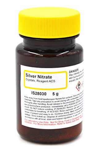 Product Cover ACS-Grade Silver Nitrate Reagent Crystals, 5g - The Curated Chemical Collection