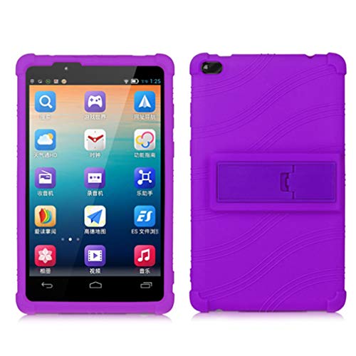 Product Cover HminSen Lenovo TAB 4 8 Kids Case - Shock Proof Soft Silicone Kids Friendly Case for Lenovo TAB 4 8 TB-8504F TB-8504N Tablet,(NOT for Lenovo Tab E8 TB-8304F or Plus Model TB-8704) (Purple)