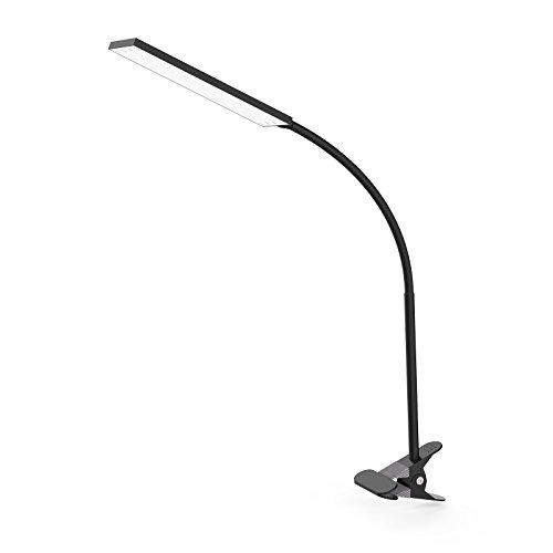 Product Cover TOPESEL 5W 48 LEDs Dimmable Clip-on Led Desk Lamp, Eye-Care Flexible Gooseneck USB Clamp Reading Lamp, 3 Color Temperature, 14 Brightness Levels Table Lamp, Black