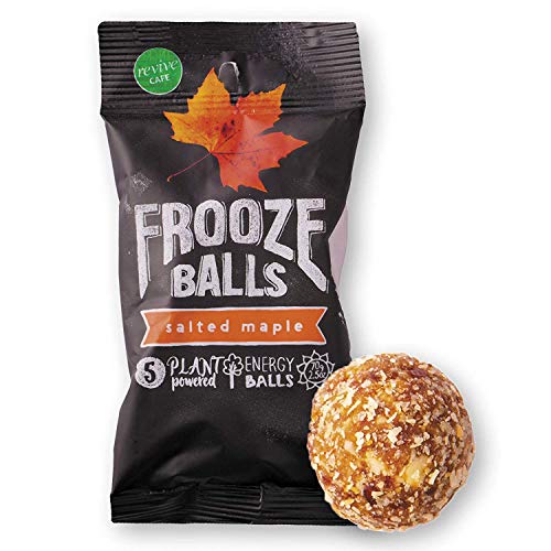 Product Cover Frooze Balls Plant Protein Powered Fruit & Nut Energy Balls | Gluten Free | Vegan | Non GMO (Salted Maple, Pack of 8)...