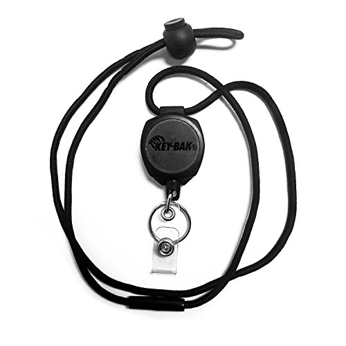 Product Cover KEY-BAK Sidekick Retractable Badge Reel and Keychain Breakaway Lanyard with a Key Ring and Twist-Free Clear I.D. Badge Holder on a Retractable Lanyard - Made in The USA