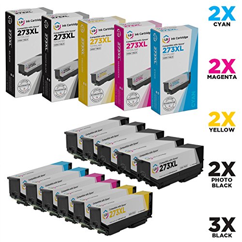 Product Cover LD Remanufactured Ink Cartridge Replacements for Epson 273XL High Yield (3 Black, 2 Cyan, 2 Magenta, 2 Yellow, 2 Photo Black, 11-Pack)