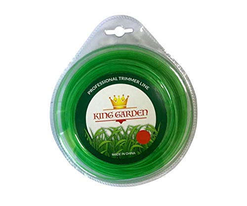 Product Cover King Garden 0.065/0.080/0.095 Line String Trimmer Replacement Spool, 1/2 Pound ,Green Red, Universal Model for Garde Lawn, Weed Eater, Longer Durability Tool, 3 Different Types Length (Green, 300)