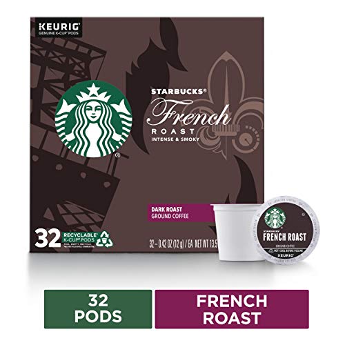 Product Cover Starbucks French Roast Dark Roast Single Cup Coffee for Keurig Brewers, Box of 32 K-Cup Pods