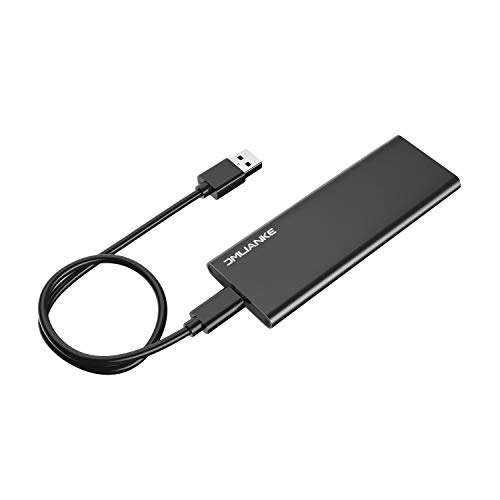 Product Cover Aluminum M.2 NGFF(B Key) to USB 3.1 Type-C M.2 SSD Enclosure Portable External Solid State Drive Enclosure (Doesn't Support NVME SSD) (Black)