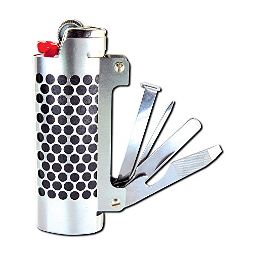 Product Cover Lighter Case Stainless Steel Multi-Tool Bottle Opener/Scraper/Grinder/Packer/Picker/File for BIC Lighters