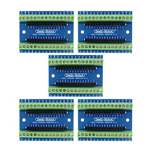Product Cover Aideepen 5pcs Nano Screw Terminal Adapter Shield Expansion Board Nano V3.0 AVR ATMEGA328P-AU Module for Arduino