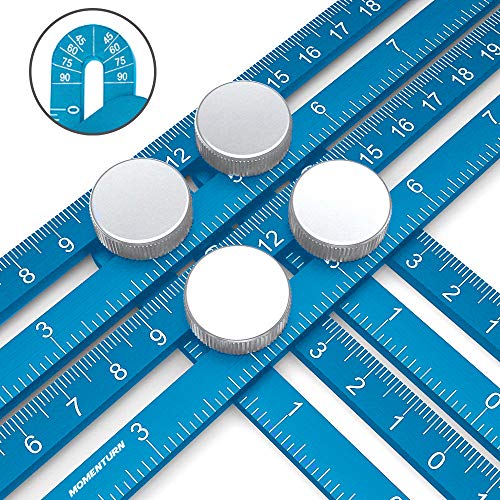 Product Cover Angulizer Multi-Angle Template Ruler | Ultimate Easy Angleizer | Universal Full Metal Anglizer Jig | Irregular Shape Copy Tool | Crafter Layout Stencil | Blue