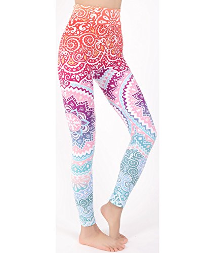 Product Cover Ndoobiy High Waist Printed Leggings Women's Solid Leggings Soft Workout Pants Stretchy Capris