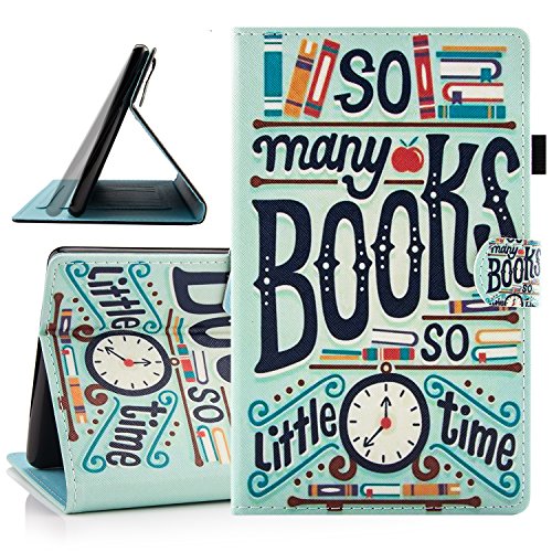Product Cover Dteck Case for Amazon Kindle Fire HD 8 Tablet (8th & 7th & 6th Generation - 2019/2018/2017/2016) - Slim Flip Smart Stand Case Magnetic Leather Wallet Cute Cover with Auto Sleep Wake/Stylus Pen-Books