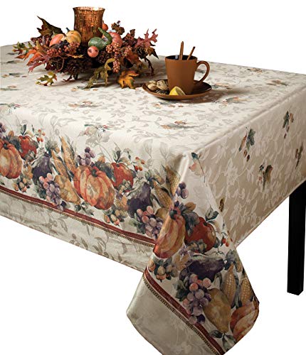 Product Cover Benson Mills Jubilee Printed Jacquard Tablecloth For Thanksgiving, Harvest and Fall (52