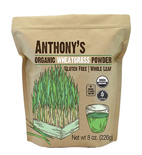 Product Cover Anthony's Organic Wheatgrass Powder, 8oz, Grown in USA, Whole Leaf, Gluten Free, Non GMO