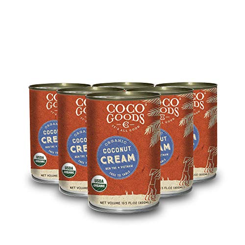 Product Cover CocoGoodsCo Vietnam Single-Origin Organic Coconut Cream 13.5 fl. oz - Gluten-free, Non-GMO, Vegan, & Dairy-free (Pack of 6)