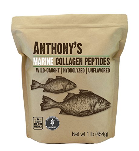Product Cover Anthony's Hydrolyzed Marine Collagen Peptides, 1lb, Gluten Free, Paleo & Keto Friendly