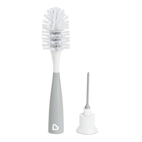 Product Cover Munchkin Miracle Dual Sided Cup and Baby Bottle Brush, Includes Straw Brush, Grey