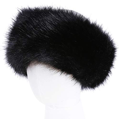 Product Cover Faux Fur Headband with Elastic for Women's Winter Earwarmer Earmuff