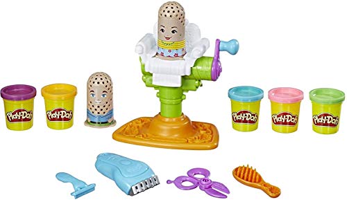 Product Cover Play-Doh E2930 Buzz 'n Cut Fuzzy Pumper Barber Shop Toy with Electric Buzzer and 5 Non-Toxic Colors, 2-Ounce Cans