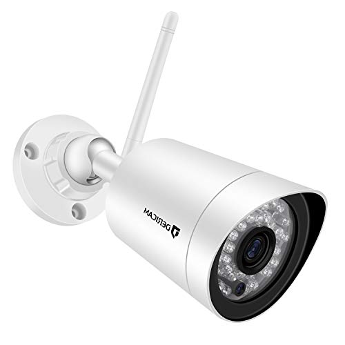 Product Cover Dericam 1080P Wireless Outdoor Security Camera with Crystal Glass 3MP HD Lens, Full HD 1080P@30FPS, External Memory Card Slot Available, B2A, White