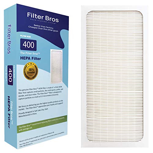 Product Cover Genuine Filter Bros Replacement Filter for Blueair 400 Classic Series (402, 403, 405, 410, 450E, 455EB, 480i) HEPA Particle Filters Dander, Dust, Odors for Fresh Air and a Blue Sky (Particle)