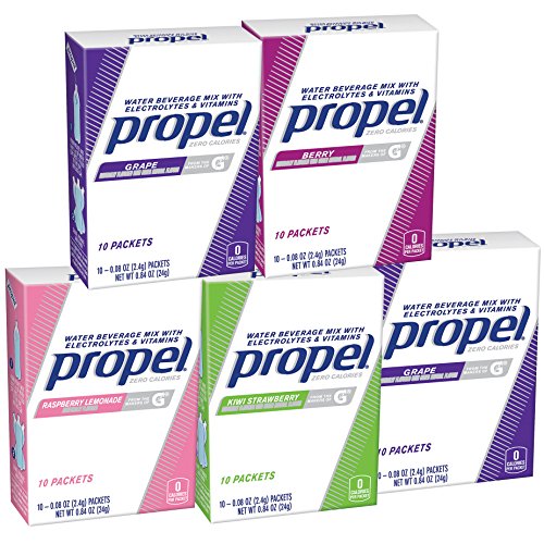 Product Cover Propel Powder Packets Four-Flavor Variety Pack With Electrolytes, Vitamins and No Sugar (50 count)