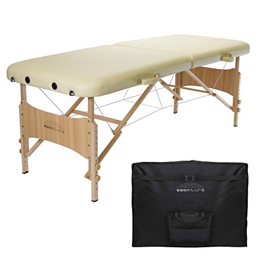 Product Cover Saloniture Basic Portable Folding Massage Table - Cream