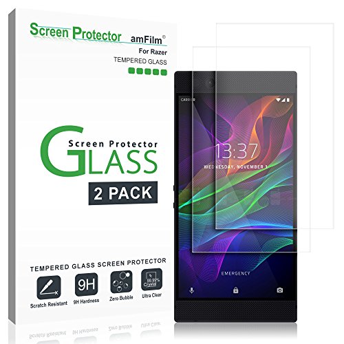 Product Cover amFilm Glass Screen Protector for Razer Phone 2, Razer Phone (2 Pack) Tempered Glass