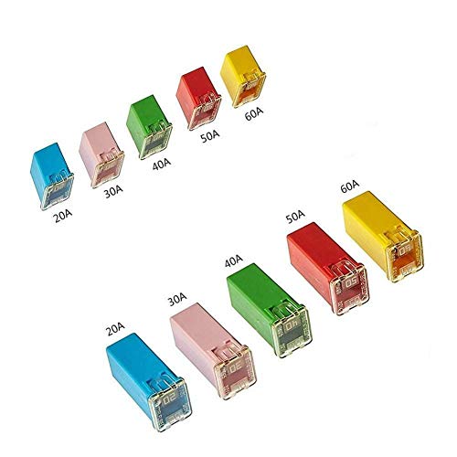 Product Cover 10 Pc Jcase Car Fuse FMX Female Maxi Fuse Assortment LOW and TALL/STD Shaped Assortment Fuse 20A 30A 40A 50A 60A