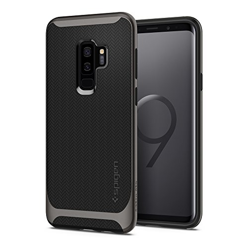 Product Cover Galaxy S9 Plus Case Spigen Neo Hybrid - Flexible Inner Protection and Reinforced Hard Bumper Frame for Samsung Galaxy S9 Plus (2018) - Gunmetal