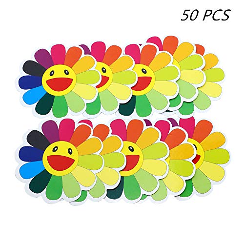 Product Cover Hybsk Sunflower Waterproof Stickers Paster Reflective Stickers (50 pcs)