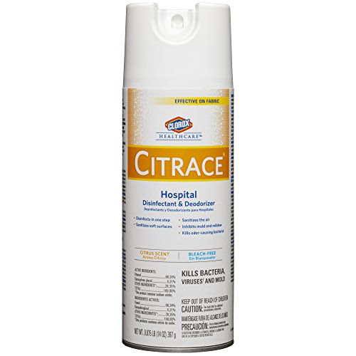 Product Cover Clorox Healthcare Citrace Hospital Disinfectant & Deodorizer, Aerosol Spray, Citrus, 14 Ounces