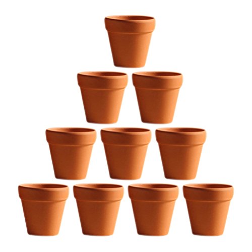 Product Cover BESTOMZ 10 Pcs Mini Clay Pots 1.6'' Terracotta Pot Clay Ceramic Pottery Planter Cactus Flower Pots Succulent Nursery Pots- Great for Plants,Crafts,Wedding Favor