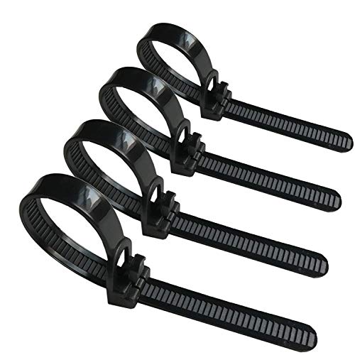 Product Cover [50 Pieces] Reusable Cable Ties, Canwn Nylon Heavy Duty Zip Ties Mini Flexible Cable Tidies Slipknot Straps(Black)