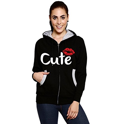 Product Cover GOODTRY Women's Printed Cotton Hoodies-Cute Black