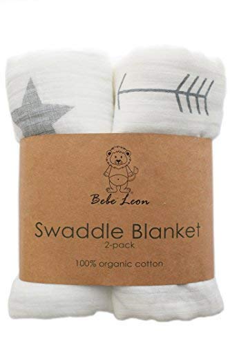 Product Cover Baby Swaddle Blanket | Muslin Blanket | Organic Cotton | 2 Pack | 47