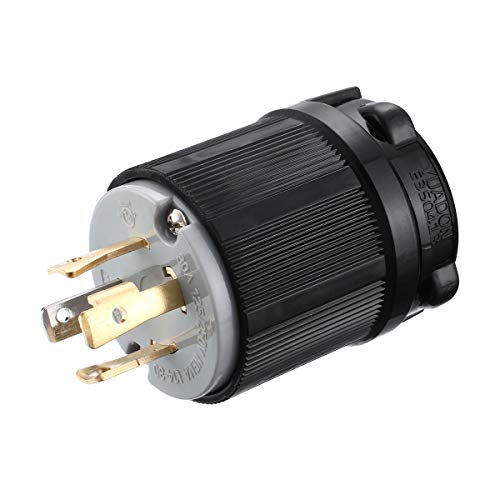 Product Cover Miady NEMA L14-30P Generator Plug, 30 Amp 4-Prong Industrial Grade Locking Male Plug Up to 7,500W, Grounding Type/UL listed