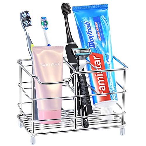 Product Cover Famistar Electric Toothbrush Holder, Stainless Steel Bathroom Storage Organizer Stand Rack - Multi-Functional 6 Slots for Large Powered Toothbrush, Toothpaste, Cleanser, Comb, Razor