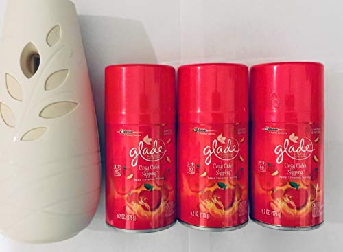 Product Cover Glade Automatic Spray Refill - Limited Edition - Winter Collection 2017 - Cozy Cider Sipping - Net Wt. 6.2 OZ (175 g) Per Refill Can - Pack of 3 Refill Cans