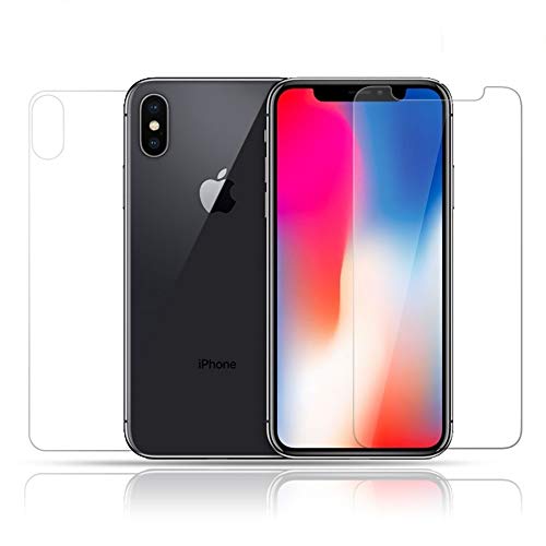 Product Cover nzonTM Tempered Glass For iphone X Front And Back - Clear - Pack Of 2 (Front & Back Clear)