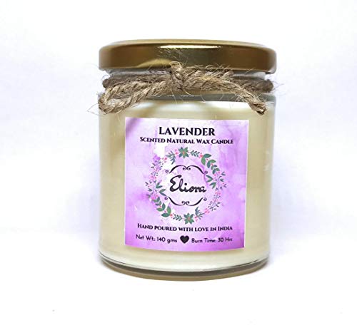 Product Cover Eliora Lavender Scented Candle (Ivory Colour) Made with Blended Natural Wax and fine Fragrance Oils for a Healthy and Clean Burn