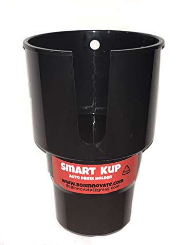 Product Cover SMART KUP Car Cup Holder for Hydro Flasks 32 oz and 40 oz, Nalgene 32 oz and Other Large Bottles up to 3.8 inches Wide. 3 inch Upper Cup Will Hold Your Items Unlike The competitors.Black