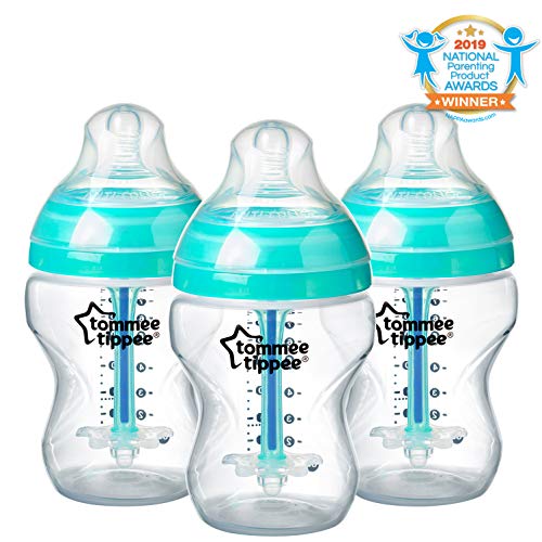 Product Cover Tommee Tippee Advanced Anti-Colic Baby Bottle Feeding Set, Heat Sensing Technology, Breast-like Nipple, BPA-Free - 9 ounce, 3 Count