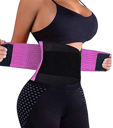 Product Cover VENUZOR Waist Trainer Belt for Women - Waist Cincher Trimmer - Slimming Body Shaper Belt - Sport Girdle Belt (UP Graded) (Purple, Large)