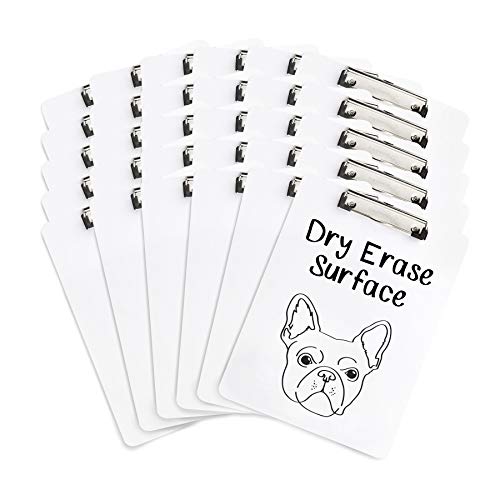 Product Cover 30 Pack Whiteboard Clipboards, Dry Erase Front Surface with Low Profile Clip, Designed for Classroom and Business Use, 30 Pack